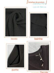 ISADORA MODA Casual Sleeveless Vest, Breathable And Comfortable, Solid Color, Simple Design, Suitable For All Seasons. Simple Casual Knitted School Daily Four Seasons - Màu xanh bụi bặm - Xem 3
