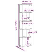 vidaXL Libreria a 5 ripiani in legno antico, 45x23,5x162,5 cm, in materiale legnoso