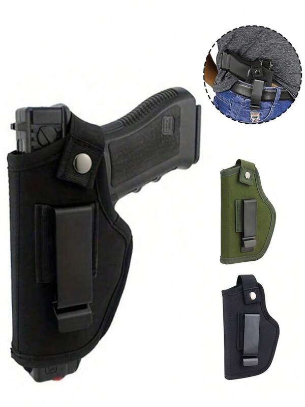 Étui de pistolet pour femmes, étui de port dissimulé universel - étui de pistolet en nylon ambidextre IWB/OWB avec pince de ceinture basse profile et étui à chargeur optionnel, convertible droite/gauche, rétention réglable, dos matelassé respirant et accès rapide ; conception ajustée pour compacts et sous-compacts ; idéal pour EDC, stand de tir