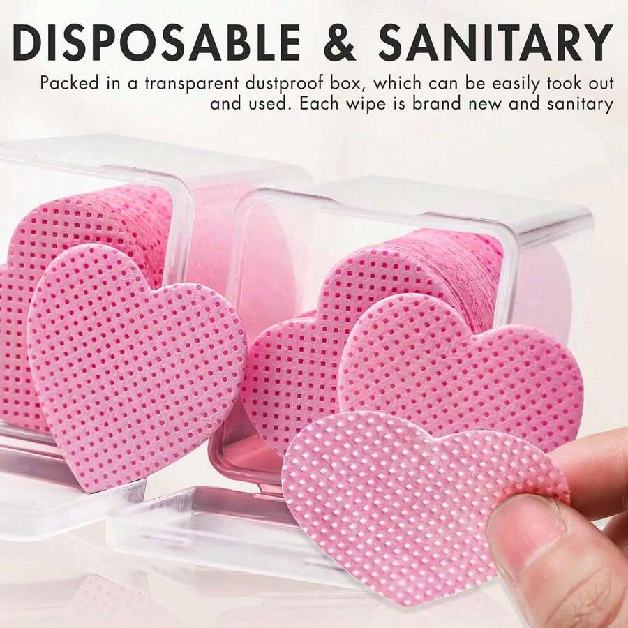 200/100pcs Nail Cleaning Wipes - Professional Lint-Free Nail Polish Remover Pads, UV Gel Cleansing Tissues, Unscented Manicure Prep And Finishing Cleaning Tool, Romantic Valentine's Day Gift