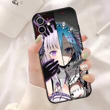 Silicone Soft Phone Case Cover Compatible With  16 15 14 13 12 11 ProMax Mini XR SE 7 8Plus Re Life In A Different World From Zero Back Cover, Cover Compatible With  17 Case,  17 Pro Case,  17 Pro Max Case, Cover Compatible With  17 Case,  17 Pro Case,  17 Pro Max Case