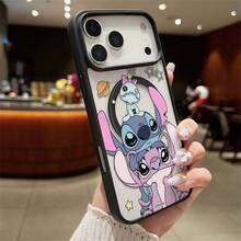 Miniso Cute Disney Stitch Phone Case , Anti-Drop Protective Magnetic Cover, Multiple Colors Available, Transparent Design  For Iphone 17 Pro Max/17 Pro/17 Air/17/16/15/14/13/12/11/X/XS Pro/Pro Max Series,Perfect For Daily Use & Gifts.Iphone 17 Pro Max Case,Iphone 17 Pro Case,Iphone 17 Case,Stocking Stuffers,The Girlfriend,The Chosen,Early Fall Fashion. - Hồng - Xem 2