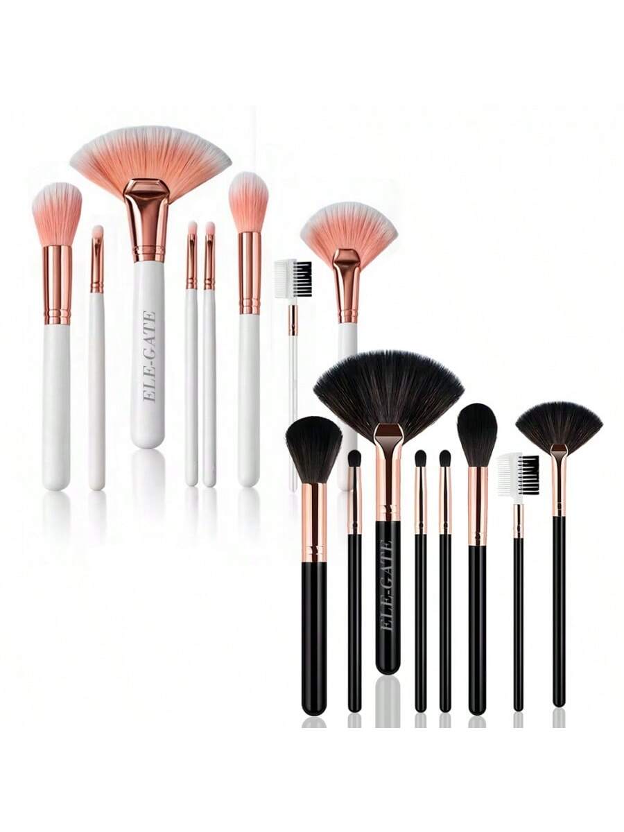 Set de pinceles de maquillaje de 8 piezas que incluye pincel para pestañas y cejas