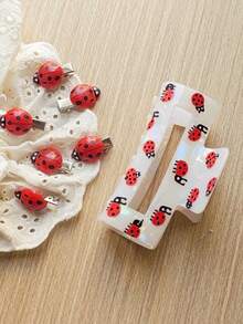 瓢虫发夹，红色发夹，动物造型发夹，适合女孩和女士，女孩发饰，昆虫发夹，返校季发饰，发饰