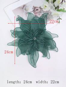 Bordure avec strass en dentelle brodée 3D à 4 couches, accessoire de couture fait main pour robe de mariée, largeur : 23 cm