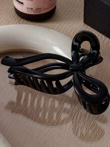 1pc Women's Soft Silicone Bow Claw Clips, Simple 3D Hair Claw, Summer Ponytail Holder, Anti-Drop & Shatterproof Elegant Hair Accessories Elegant Hair Clips Winter Hair Clutch - Multicolor - View 15