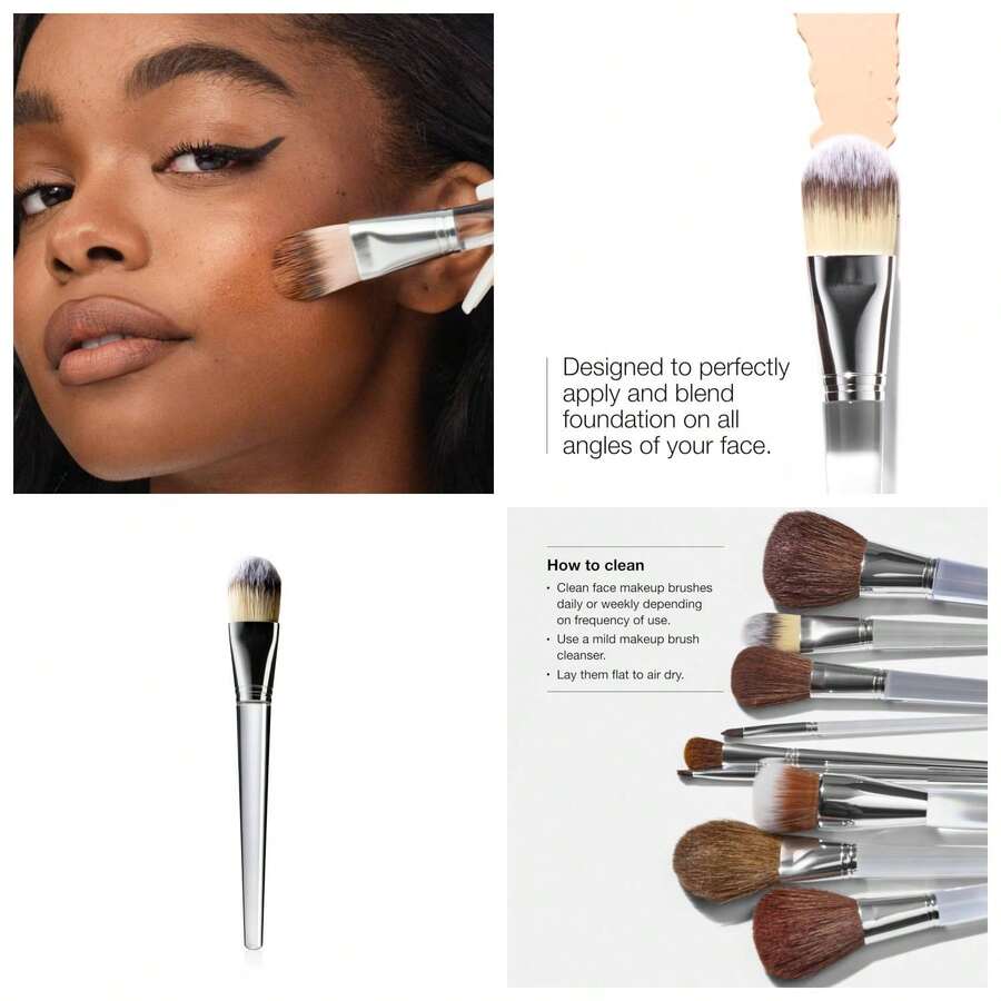 Foundation Blending Brush For Liquid Foundation, Powder Foundation, And ...