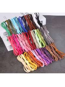 5 sợi dây nhung Hàn Quốc 1m/3mm, dây nhung giả da hai mặt, phụ kiện trang sức thủ công DIY, dây bện vòng cổ vòng tay làm từ chất liệu Dreamcatcher - Dây da lộn 1m/3mm - Xem 3