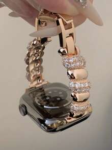 Advanced Sparkling Diamond Bracelet Strap Compatible With 38/40/41/42/44/45/46/49mm, Compatible With Apple Watch Strap Ultra/Se10/9/8/7/6/5/4/3/2/1