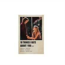 Room Decor 1pc 10 Things I Hate About You 1999 Movie Poster, Unframed Canvas Art Print, 12x18 Inches, Chic Frameless Wall Decor For Living Room & Bedroom - A - View 1