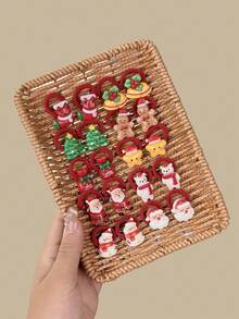 10/20 件 2025 新款圣诞发圈，可爱圣诞老人、姜饼人、铃铛、圣诞袜和雪人，适合女孩日常佩戴、生日派对、旅行、节日装饰或女友礼物，2025 新款圣诞礼物