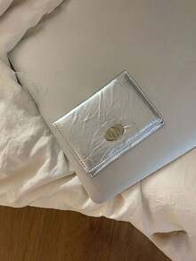 Monedero plisado, cartera de mujer de triple pliegue, versión coreana simple con hebilla de la cubierta, monedero, tarjetero de mujer, cartera de alta gama con hebilla de triple pliegue, regalo para la madre, novia, Día de la Madre, accesorios de moda para vacaciones, diseño moderno de textura suave, bolsa pequeña