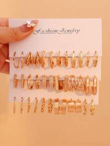 12/24/60 Pcs Faux Pearl Stud & Hoop Earrings Set For Women – Elegant & Minimalist Jewelry Featuring Imitation Pearls And Versatile Hoops, Perfect For Office Wear, Daily Outfits, Vacations & Parties, Thoughtful Gift For Mom, Wife, Sister Or Friends On Christmas, Valentine's Day, Birthday & Mother's Day