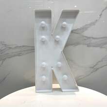 1个64厘米（25.2英寸）发光字母灯箱框，带KT板，字母A-Z，带支架，可插入KT板，派对装饰灯，生日派对，周年纪念装饰，求婚，新娘送礼会，婚礼 - 暖光 - 白色 - 查看 14