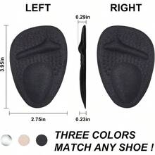 Ball Of Foot Cushions, Metatarsal Pads Women, High Heels Non - Slip Comfort Pads, Shoe Support Metatarsalgia Mortons Neuroma 2 Pairs, - 黑色 - 查看 3