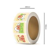 300PCS Stickers Per Roll Featuring Adorable Capybara Designs Suitable For Decorating Journals Notebooks Envelopes Christmas Gifts School And Office Supplies DIY Projects And Waterproof PVC Decals - Multicolor - View 3