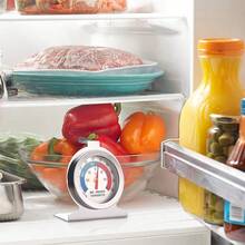 3PCS Stainless Steel Fridge Freezer Dial Thermometer Temperature Gauge Stands & Hangs - Silver - View 4