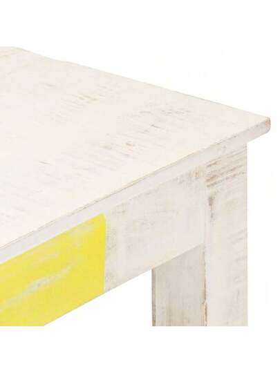 VidaXL Coffee Tafel 110x60x45 Cm Solid Mango Wood Wit view 7