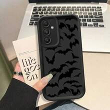Funda para Teléfono - Funda Moderna de Murciélago para Samsung Galaxy A04 A05 A05S A06 A13 A14 A15 A16 A23 A24 A25 A26 A33 A34 A35 A36 A53 A54 A55 A56 A73 F06 F15 4G 5G, Cubierta Suave de TPU a Prueba de Golpes, Coque Simple, Fundas - Negro - Ver 5