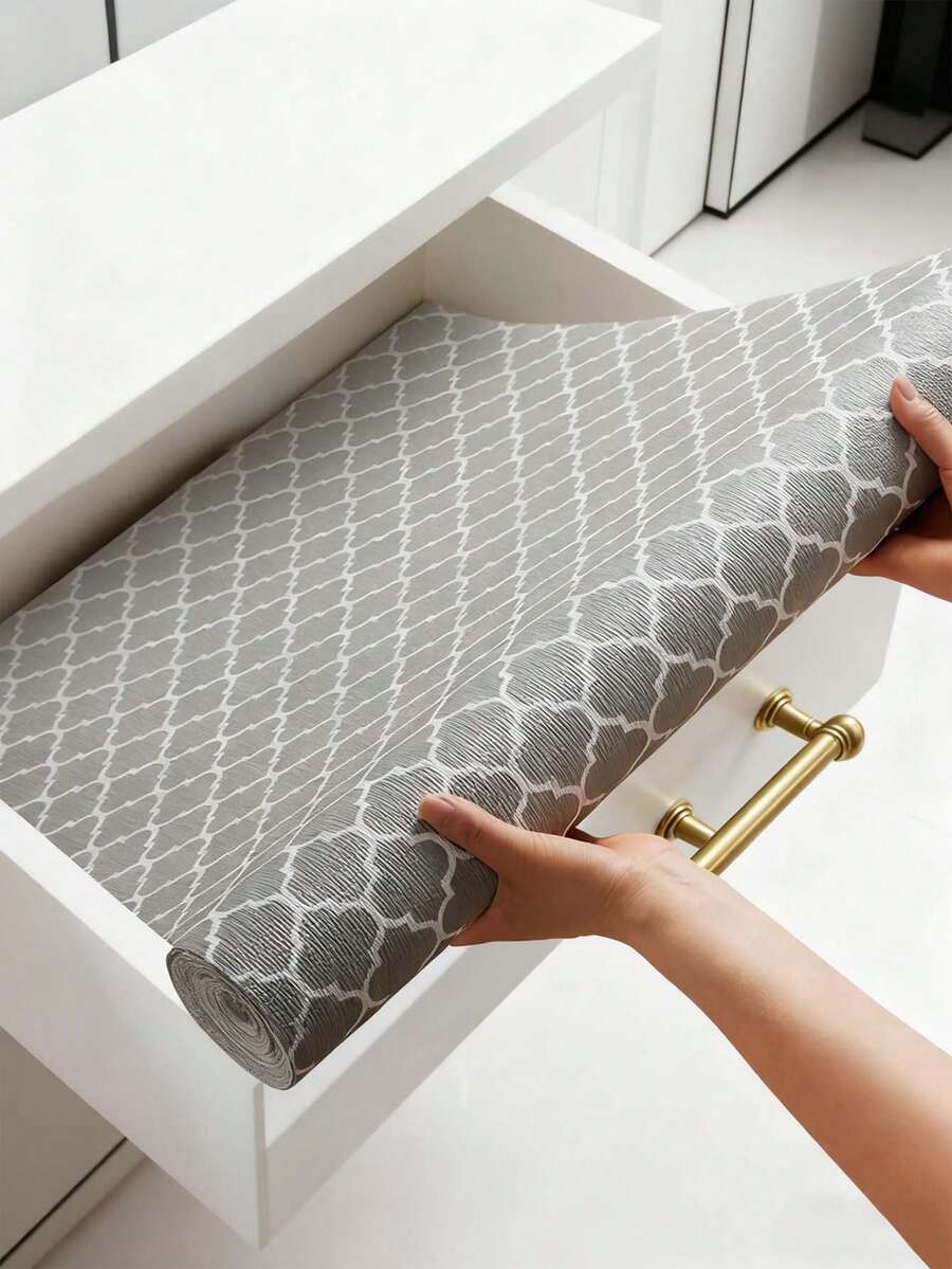 1 rolka wyściółki do szuflad/szafek z koniczyną, materiał EVA, wodoodporny, odporny na olej, odporny na zarysowania, łatwy do czyszczenia, odpowiedni do półek, szafek, szuflad, stojaków na buty