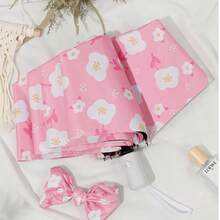 1pc Folding Automatic Inverted Umbrella, UV Protection Windproof Sunshade Umbrella For Women, High-End, Rainy And Sunny Use Summer Cooling,Beach,Travel