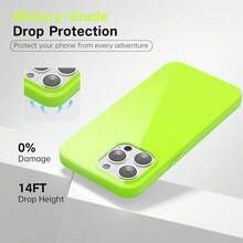 For IPhone 13 Pro Case Silicone, Glossy Soft Rubber Gel Jelly Cute Protective Plastic Simple Plain Phone Case Cover For Women Girl, Slim Thin Flexible Shockproof TPU, Neon Green Lime{"Color_name":"NeonGreenLime","Size_name":"13Pro"} - NeonGreenLime13Pro - 查看 6