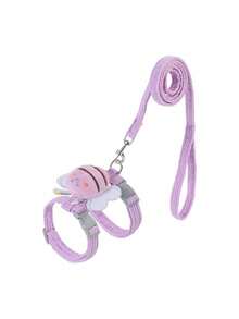 Pet Bee Harness Leash, Suitable For Cats & Dogs, All Seasons, Small/Medium Size, Chest Strap Style Non-Choke Leash, Comfortable Mesh Material For Outdoor Walking, With Adjustable Reflective Cat Vest Harness - Multicolor - View 16