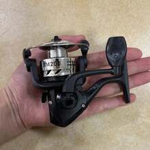 Carretes de pesca giratorios de plástico 5.2:1, carrete giratorio, rueda de señuelo de pesca, lanzamiento de cebo, pesca voladora, pesca de arrastre - Rojo - Ver 7