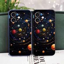 Rotating Universe Phone Case 17 16 16e 15 14 13 12 11 X XR XS Plus Pro Silicone Cover