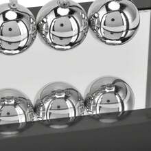 Bolas de Cuna de Newton, Cuna de Newton con 5 Bolas, Juguete de Bola Oscilantes, Juguetes De Escritorio, Decoración Para El Escritorio De La Oficina (Negro) - Negro - Ver 3
