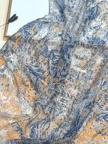 New Bohemian Print Scarf, Lightweight Breathable Tassel Shawl, Elegant Style Women's Sun Protection Beach Travel Scarf - Burnt Orange - View 4