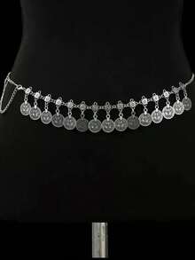 Metal Chain Tassel Waist Chain, Punk Design Vintage Pendant Versatile Accessory,