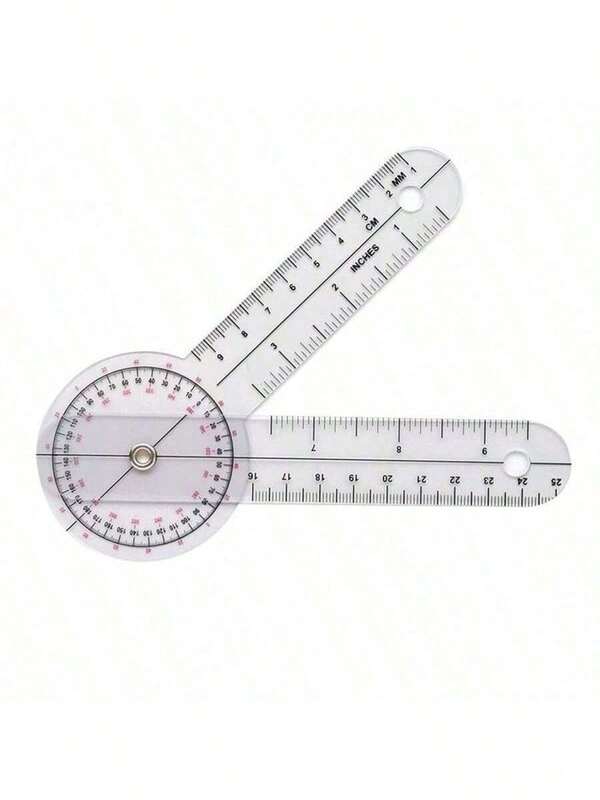 6-Inch Goniometer, Transparent Plastic Medical Design, Suitable For Sports Rehabilitation