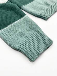 Women's Oversized Cute Color Block Leopard Sweaters Casual Cozy Ribbed Knit Crewneck Pullover Long Sleeve Sweater Tops