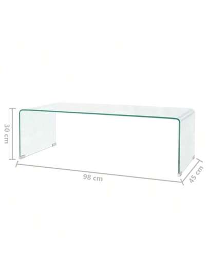 VidaXL Coffee Tafel 98x45x30 Cm Tempered Glass Transparent view 2