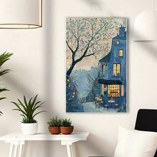 Framed Cafe Watercolor Print, Dreamy French Art, Dining Room Wall Decor, French Bakery Art, Paris Cafe Poster, Blue Watercolor Patisserie Art. Birthdays,Valentine's Day, Mother's Day, New Year, Halloween,Thanksgiving Day, Christmas, Easter ,Home Living Room Office Wall Decor, Perfect Gift And Wall Decoration, Room Decor, Wall Art Decor, Wall Decor, Living Room. - Framed(有框架) - 查看 4