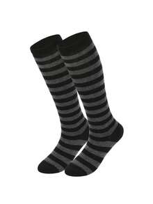 1 Pair Women's Striped Knee-High Socks, Striped Socks For Cosplay, European And American Sports & Casual Style, Calf Socks - Multicolor - View 40