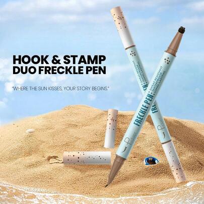 Pudaier قلم مقاوم للماء لإخفاء الكلف قطعة واحدة، ظلال طبيعية سريعة الجفاف مقاومة للماء لإخفاء الكلف المؤقتة، درجات لون بني طبيعي ومحايدة، للاستخدام اليومي والمناسبات الخاصة.