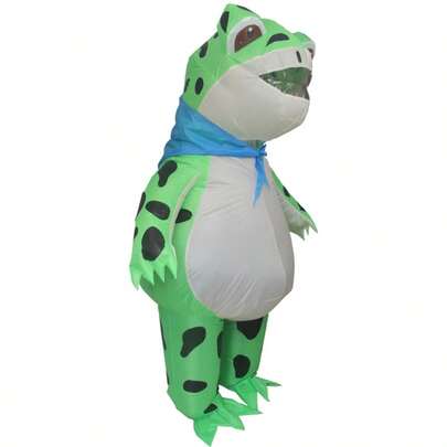 Customized Cartoon Costume Spotted Frog Mascot Suit, Suitable For 1.5-2m Height, Inflatable Costume Head For Performance, Made To Order