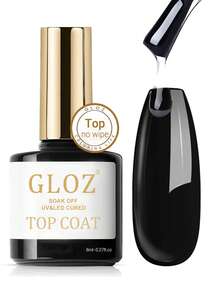 GLOZ Gel Nail Polish Top Coat- No Wipe Top Coat, High Gloss Shiny Long Lasting Top Gel For Clear Nail Gel And Acrylic Nails, For Home DIY And Nail SalonChristmas