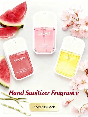 Leoyol 3/2/1件 25毫升 多种香味免洗洗手液，喷雾式洗手液，香氛喷雾洗手液，便携式旅行洗手液