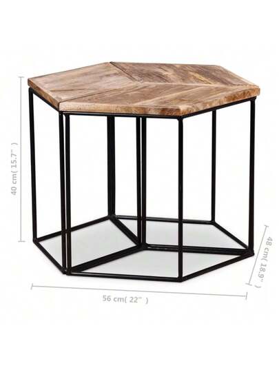 VidaXL Coffee Tafel 56x48x40 Cm Solid Mango Wood view 2