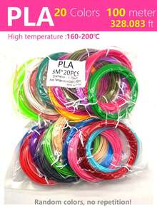 PLA 3D Printing Pen Filament, 3D Printing Filament, Available In 5 Colors, 10 Colors, 20 Colors, 30 Colors, Vibrant Non-Repeating Colors, Spatial Design, 3D Doodle Material, Christmas Gift, New Year Gift
