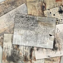 36 张 A5（北欧艺术抽象英语背景）剪贴簿纸，适用于子弹日记、拼贴画、卡片、剪贴簿和工艺品 - 黑色 - 查看 5