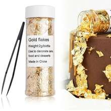 2g Edible Gold Leaf Foil Cooking Drink Food Dessert Cake Ice Cream Decoration