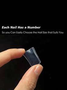 120pcs/Box Short Duck False Nail Tips Extension French Acrylic Capsule Full Cover Duck Tips Artificial Fake Nails Press On Nails Nail Supplies - Trong sáng - Xem 5