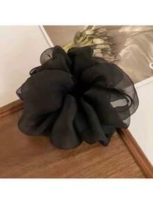 1/5pcs Fluffy Scrunchies, Versatile Hair Ties, Oversized Elegant Chiffon Hair Bands, Everyday Essential