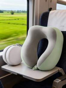 【2025热卖新款】U型记忆棉颈枕带收纳盒 便携式旅行午睡枕 慢回弹颈枕 办公室午休神器 飞机旅行颈椎枕 可拆卸机洗 带收纳袋 颈椎支撑旅行必备品 出游配件 度假暑假开学