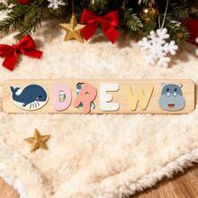 Personalized Name Puzzle, Customized Name Puzzle, Customized Wooden Puzzle Toy, Wooden Letter Puzzle, 3D Letter Puzzle Toy, Easter Christmas Gift, 1st Birthday Gift, Personalized Gift, Birthday Gift, Wooden Puzzle, Customized Wooden Puzzle Toy, Anniversary Gift, Building Block Gift Set - Pink - View 13