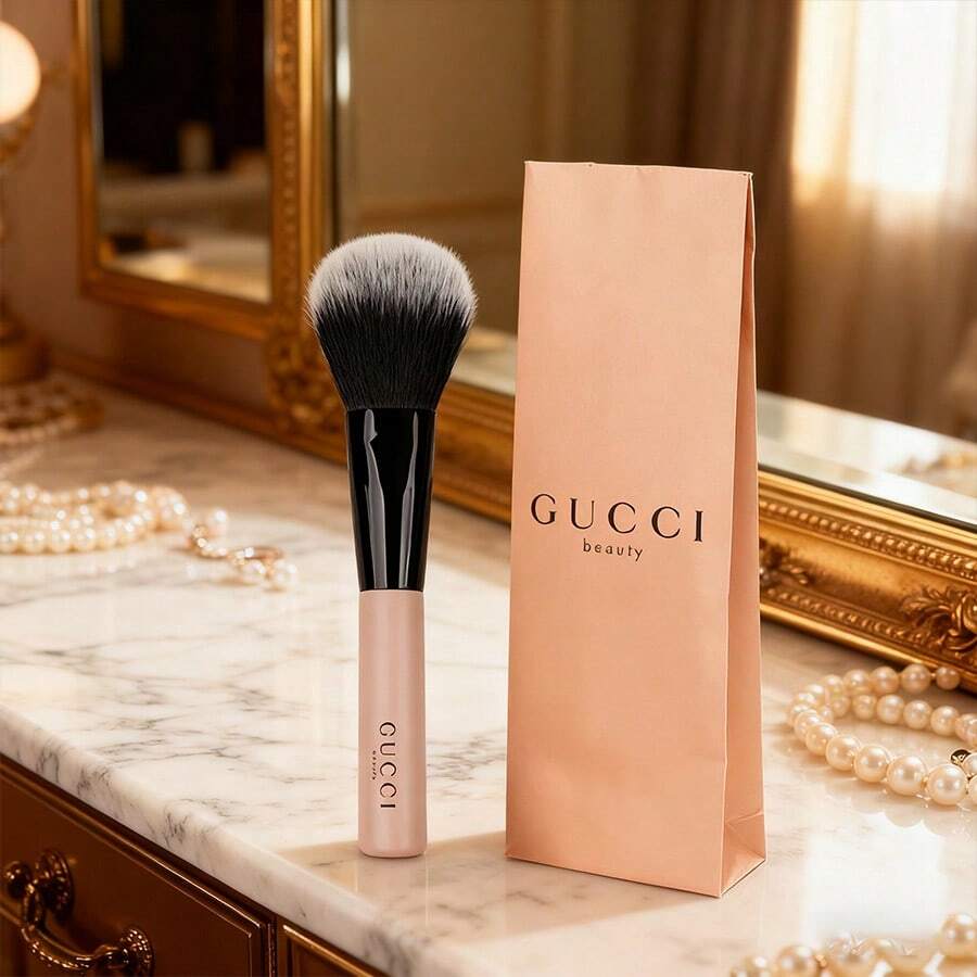 Gucci Portable Makeup Brush Set - Blush Brush With Anti-Fallout Design, Foundation & Contour Brushes - Pink - View 1